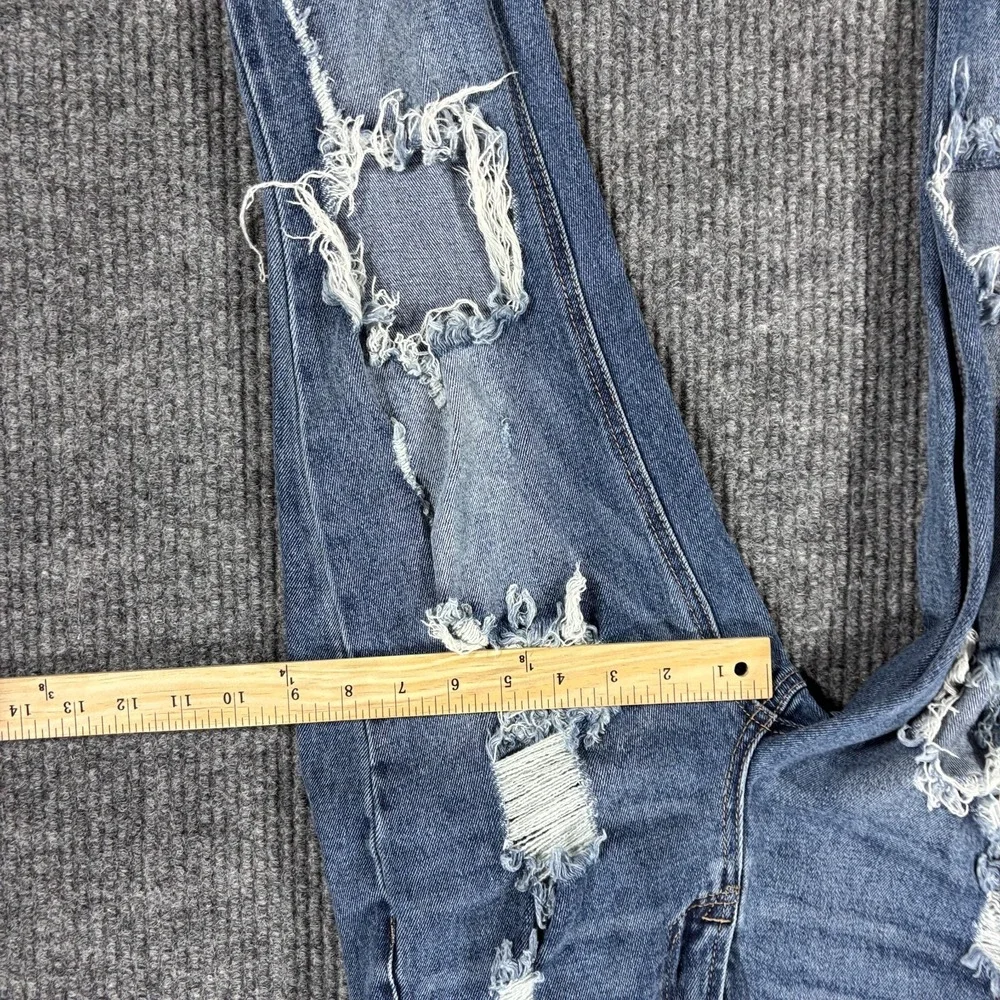 Vintage Almost‎ Famous Distressed Skinny Fit Jeans Women 3 Blue Stretch Comfort
